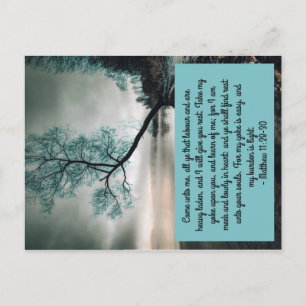 Come to me all  you who are weary postcard