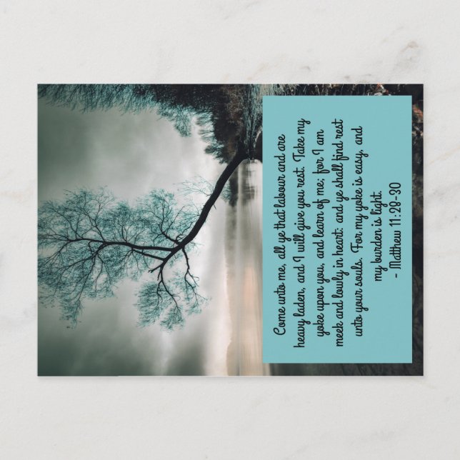 Come to me all  you who are weary postcard (Front)