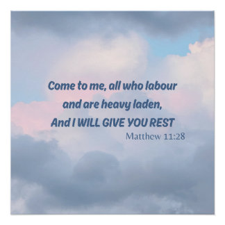 Come to me...... Bible verse Christian typography  Poster