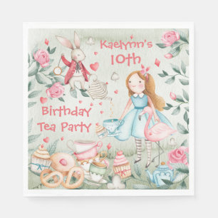 Come To My Birthday Tea Party Napkin