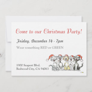 Come to our Christmas party (cats)! Invitation