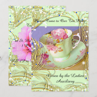 COME TO OUR TEA PARTY INVITATION ARA ARTIST