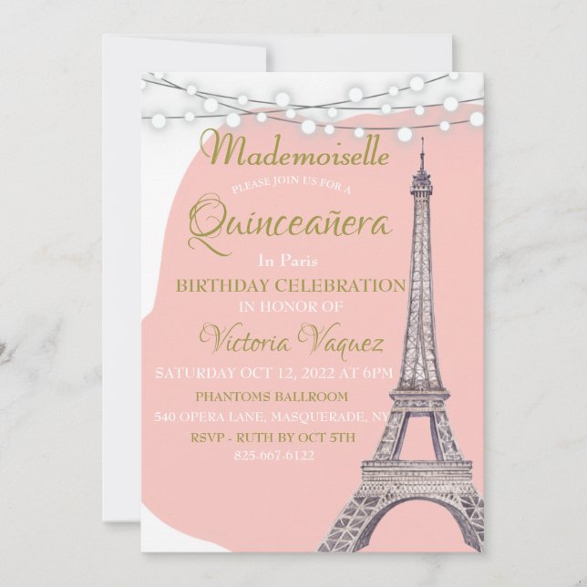 Come to Paris Invitation (Front)