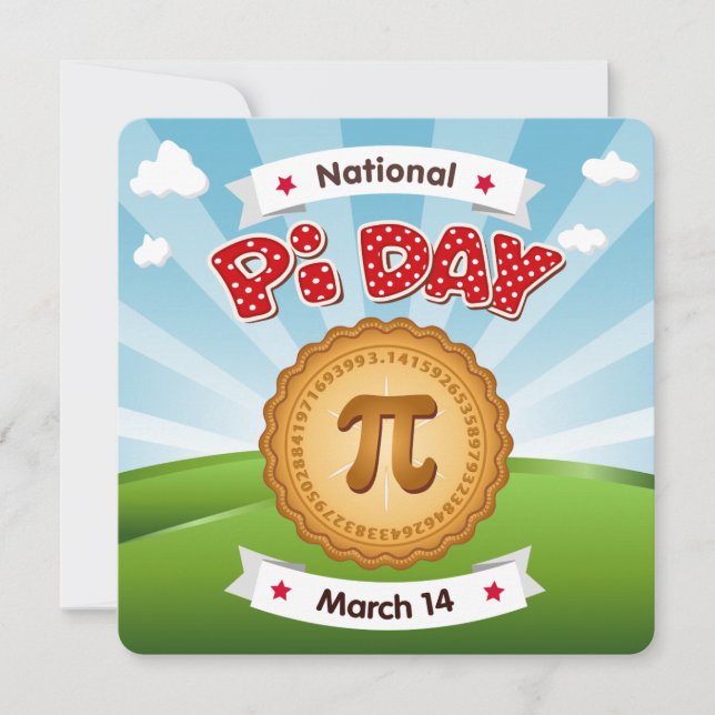 Come to Pi Day Celebration  Invitation (Front)