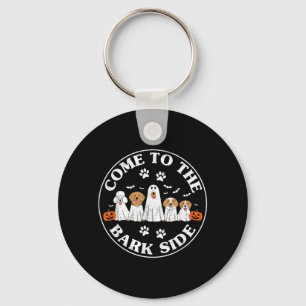 Come To The Bark Side Funny Dog Ghost Halloween Key Ring