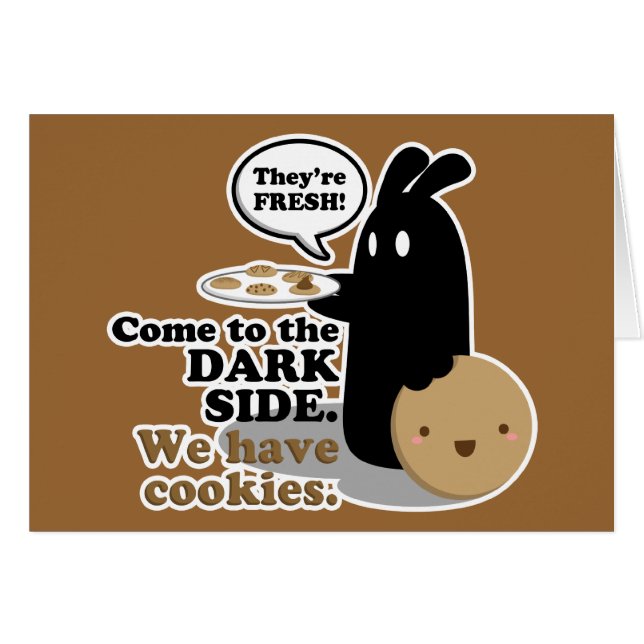 Come To The Dark Side.Card - Black (Front Horizontal)