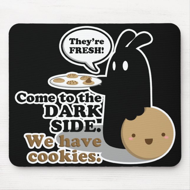 Come To The Dark Side. Mouse Pad - Black (Front)