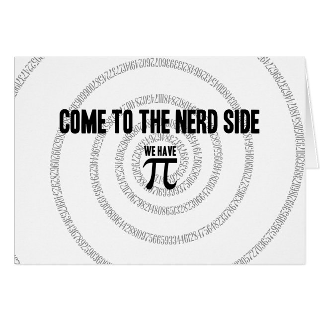Come To The Nerd Side for Pi Typography Style (Front Horizontal)