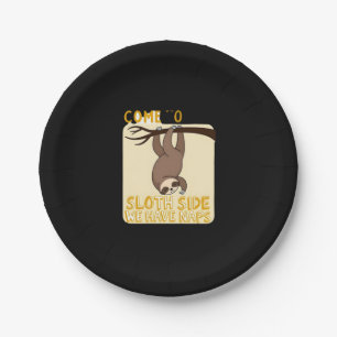 Come To The Sloth Side T-Shirt - Funny Sloth Pun ( Paper Plate