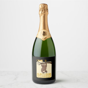 Come To The Sloth Side T-Shirt - Funny Sloth Pun ( Sparkling Wine Label