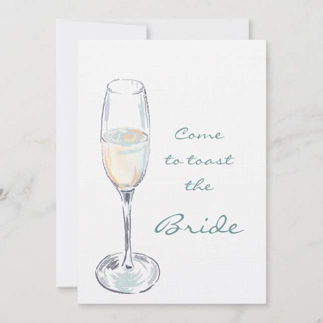 Come to toast the Bride Invitation (Front)