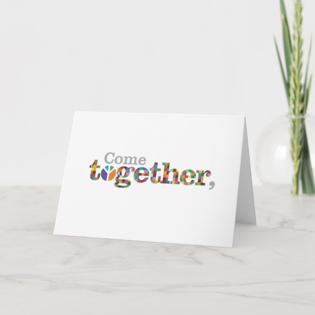 Come Together, right now over Peace. > Greeting Card (Front)