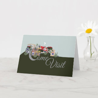 'Come Visit' Folded Greeting Card