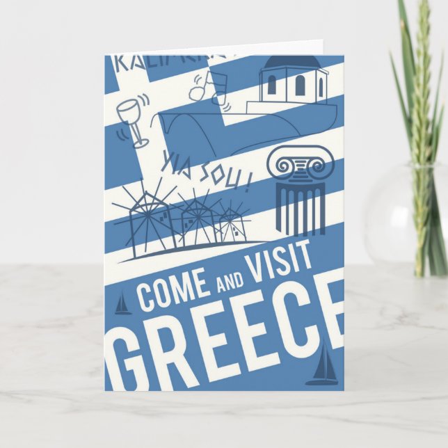 Come Visit Greece Card (Front)
