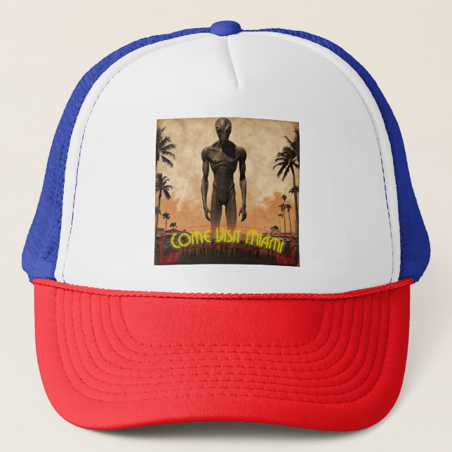 Come visit Miami Trucker Hat (Front)