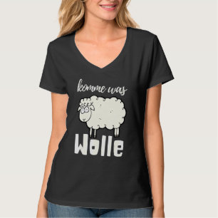 Come Was Wool Cute Sheep Wool Tube Sewing Crochet T-Shirt
