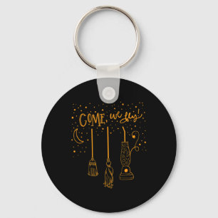 Come We Fly Fun Happy Halloween Witch Hocuss Pocus Key Ring
