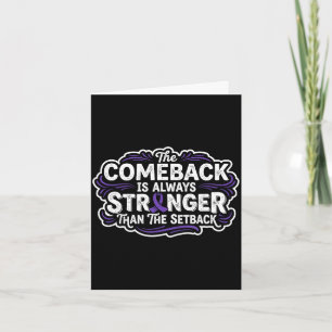 Comeback- alzheimers awareness supporter ribbon  card