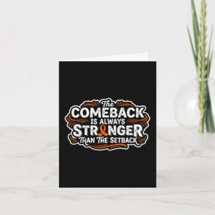 Comeback- Leukaemia Cancer Awareness Supporter Rib Card
