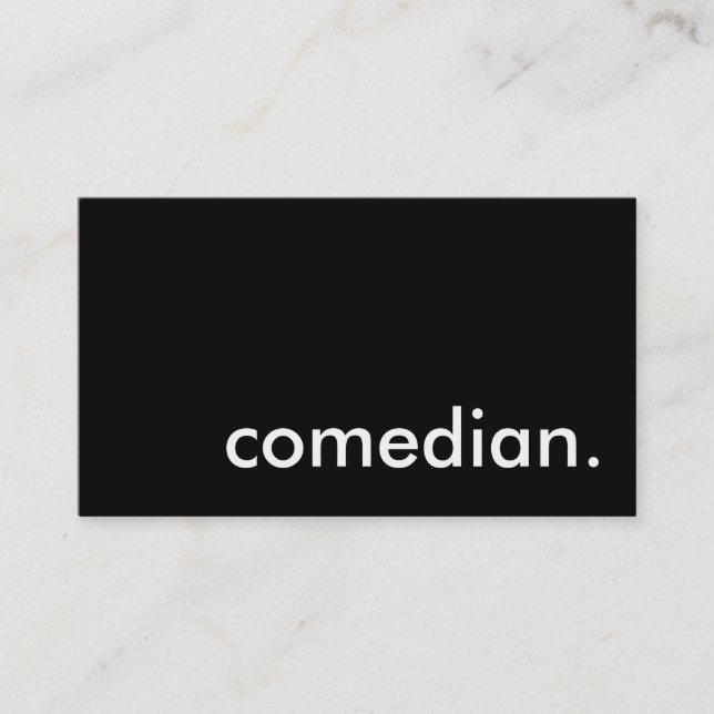 comedian. business card (Front)