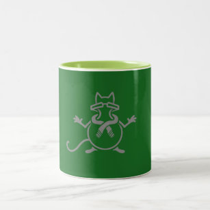 Comedian Cat Two-Tone Coffee Mug
