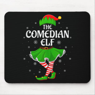 Comedian Elf Christmas Family Girls Women Elf Squa Mouse Mat
