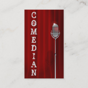 Comedian Entertainment Comedy Club Theatre Business Card