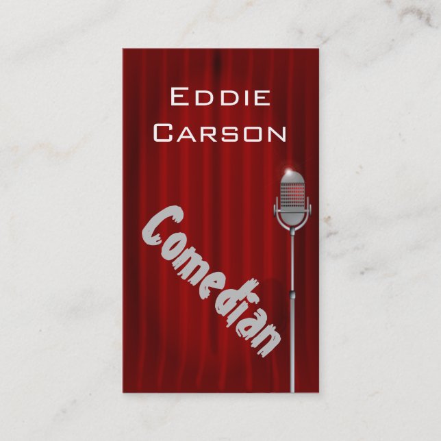 Comedian Entertainment Comedy Club Theatre Business Card (Front)
