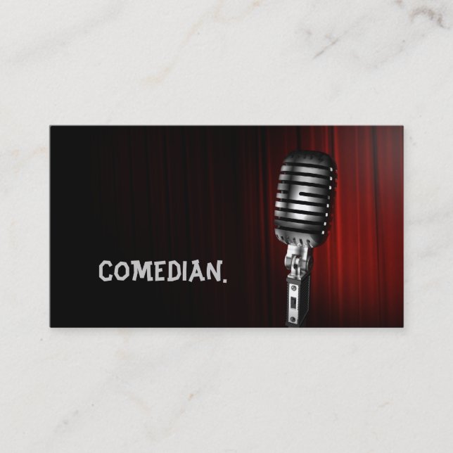 Comedian Entertainment Performer Comedy Theatre Business Card (Front)