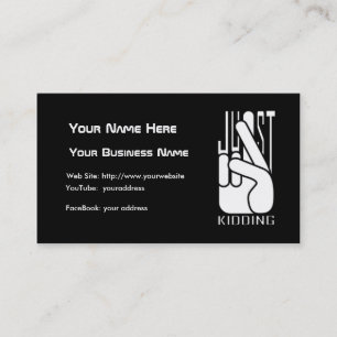 Comedian Just Kidding Business Card