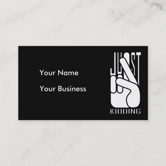 Comedian Just Kidding Business Card (Front)