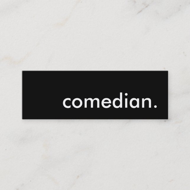 comedian. mini business card (Front)