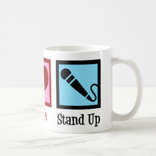 Comedian Peace Love Stand Up Comedy Club Coffee Mug