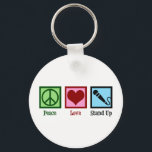 Comedian Peace Love Stand Up Comedy Club Key Ring<br><div class="desc">Peace Love Stand Up Comedy. A cute standup comedian gift for a comic who likes to perform funny sets at open mic night at comedy clubs.</div>