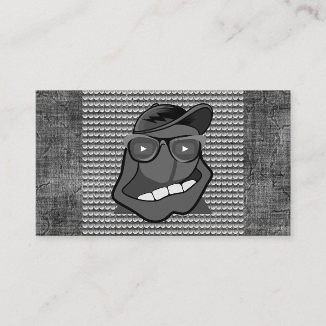 Comedian Stand Up Comic Entertainment Industry B/W Business Card (Front)