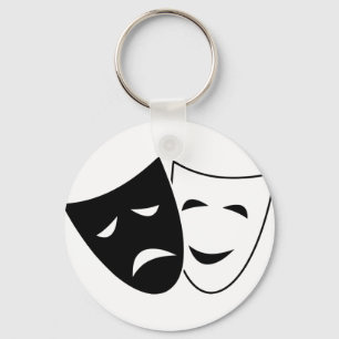 Comedy And Tragedy Mask Key Ring