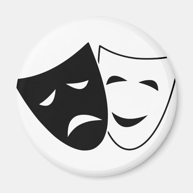 Comedy And Tragedy Mask Magnet (Front)