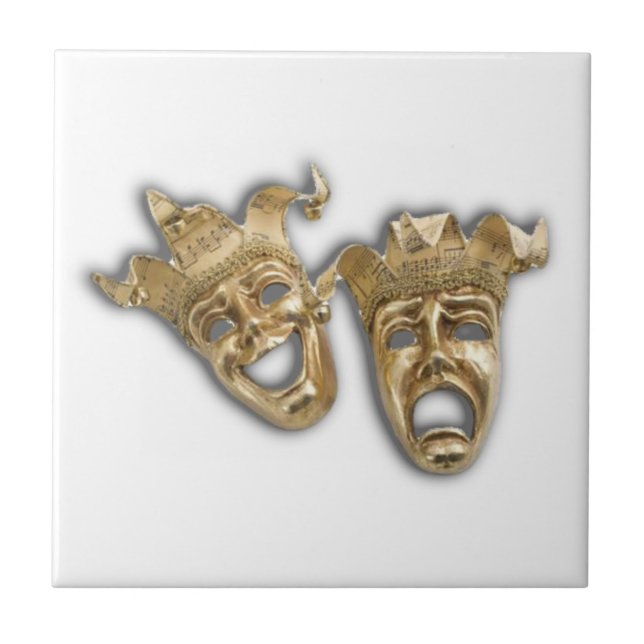 Comedy and Tragedy Masks L Tile (Front)