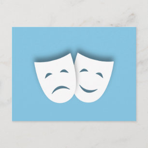 Comedy and Tragedy Masks Postcard