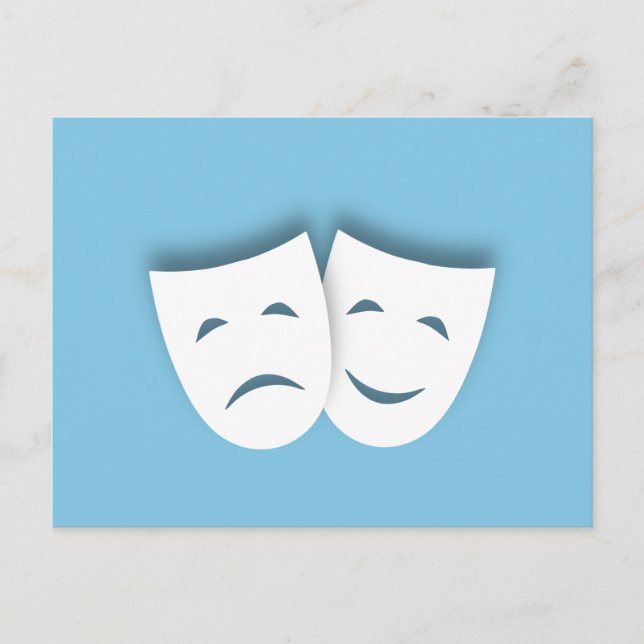 Comedy and Tragedy Masks Postcard (Front)
