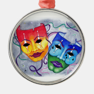 Comedy and Tragedy Metal Tree Decoration
