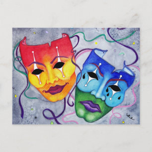 Comedy and Tragedy Postcard