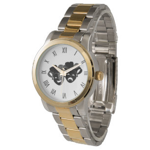 Comedy and Tragedy Theatre Black Numbers Watch