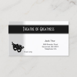 Comedy and Tragedy Theatre Business Card