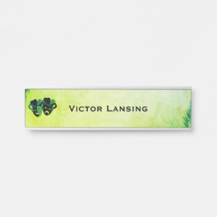 Comedy and Tragedy Theatre Design Green Door Sign