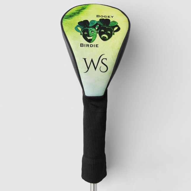  Comedy and Tragedy Theatre Design Green Golf Head Cover (Front)