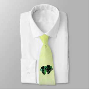 Comedy and Tragedy Theatre Design Green Tie