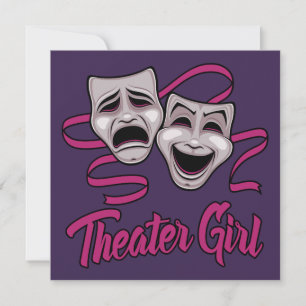 Comedy And Tragedy Theatre Girl Card