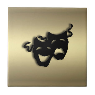 Comedy and Tragedy Theatre Gold Tile