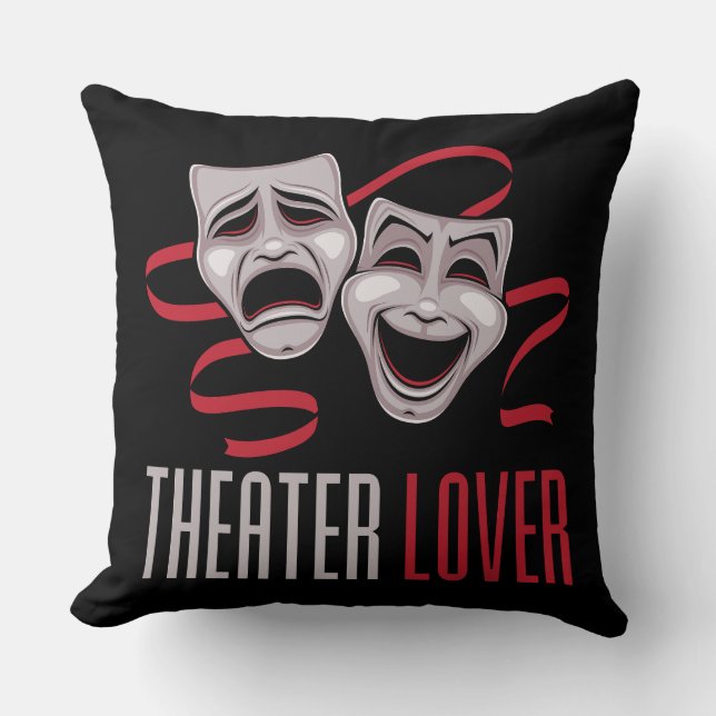 Comedy And Tragedy Theatre Lover Cushion (Front)